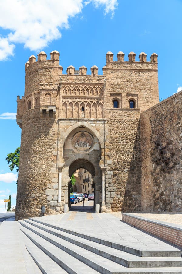 Toledo, Gate of Puerta Del Sol (the Sun Door) Stock Image Image of