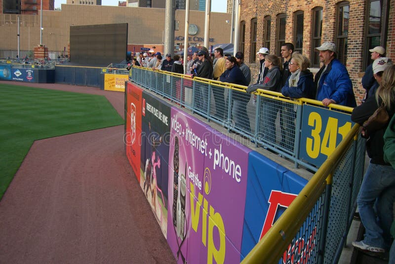 Toledo Mud Hens Baseball Fans stock images