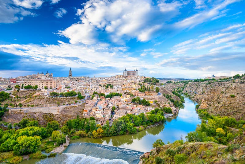 Toledo, Spain old town city skyline. Toledo, Spain old town city skyline.