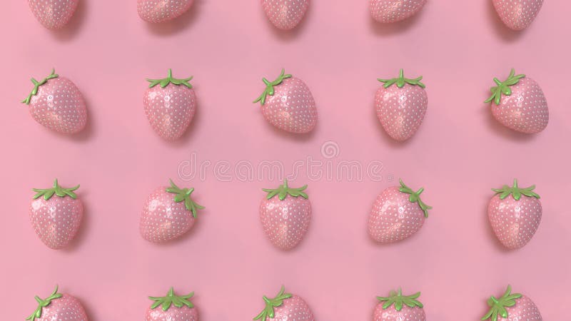 Tolkning för bakgrund 3d för abstrakt rosa jordgubbemodell minsta rosa. Tolkning för bakgrund 3d för abstrakt rosa modell för jordgubbe 3d minsta rosa