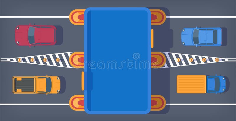 Green Signal Light at Toll Booth Stock Illustration - Illustration of  signal, paid: 143230921