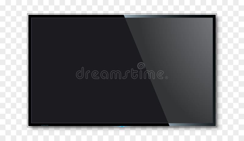 Tom design för tvskärmvektor Digital brett televisionbegrepp Plan ledd för vektor eller lcd-skärmmodell royaltyfri illustrationer