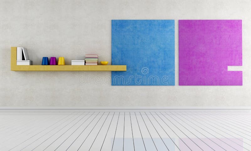 Tom inre minimalist stock illustrationer