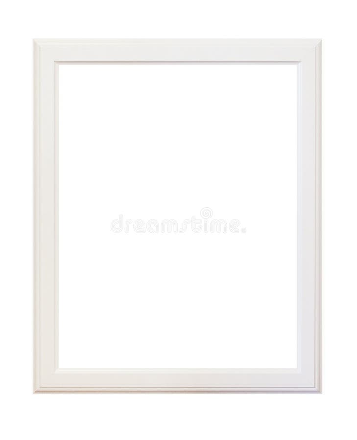 Tom vit träram isolerad royaltyfri fotografi