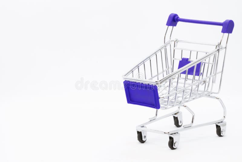 Tom vagn för shopping för livsmedelsbutikhandvagn Mini Supermarket royaltyfria foton Tom vagn för shopping för livsmedelsbutikhandvagn Mini Supermarket royaltyfria foton