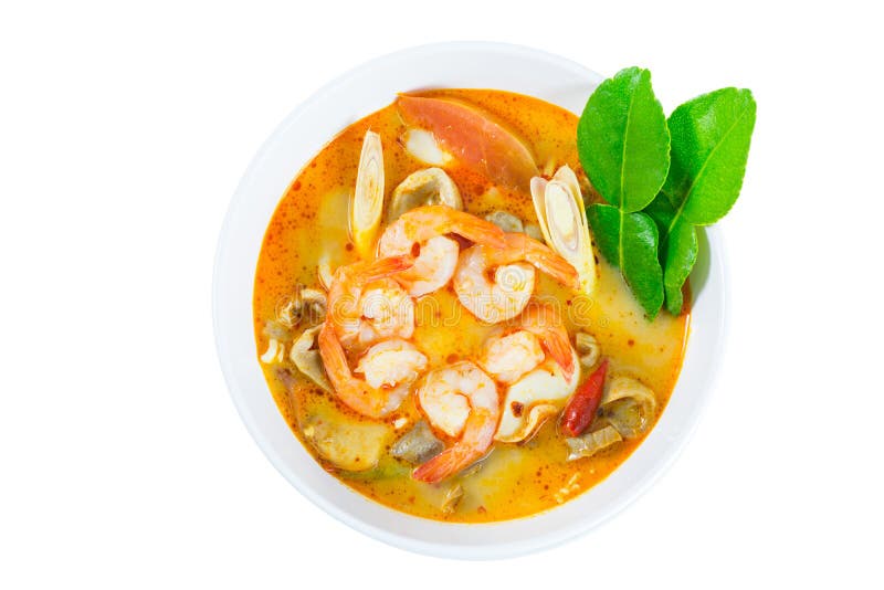 Tom Yum Goong - Thai Hot And Spicy Soup With Shrimp. Stock Photo - Image of cook, prawn: 56985492
