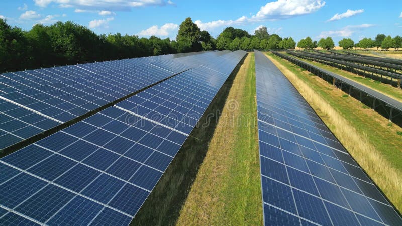 Toma de seguimiento de paneles solares de agri montados en tierra para producir energía renovable