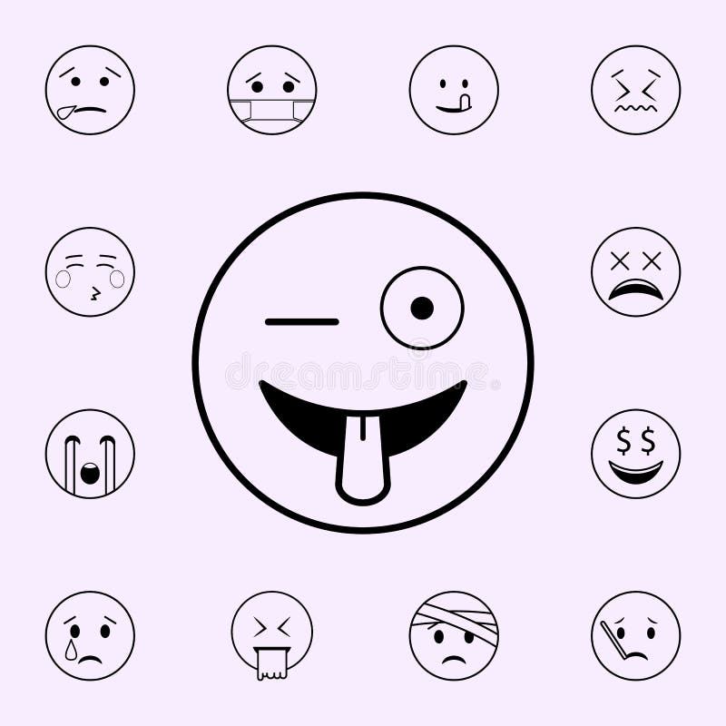 toma el pelo el icono Sistema universal de los iconos de Emoji para la web y el m?vil ilustración del vector toma el pelo el icono Sistema universal de los iconos de Emoji para la web y el m?vil ilustración del vector