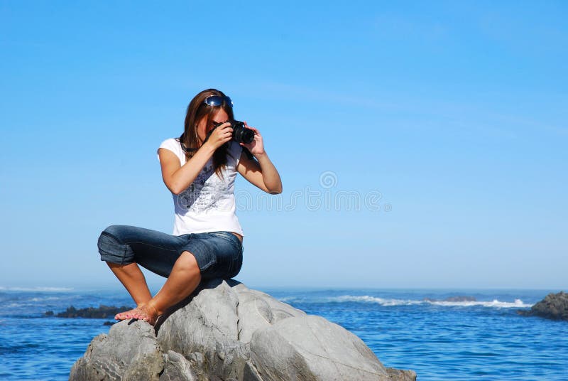 Tirar fotografias imagens de stock