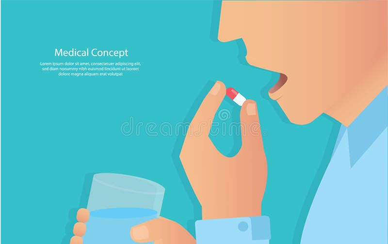 Tomar el concepto de las píldoras del ejemplo médico eps10 del vector libre illustration Tomar el concepto de las píldoras del ejemplo médico eps10 del vector libre illustration
