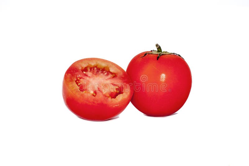 Tomate d'isolement sur le fond blanc photographie stock Tomate d'isolement sur le fond blanc photographie stock