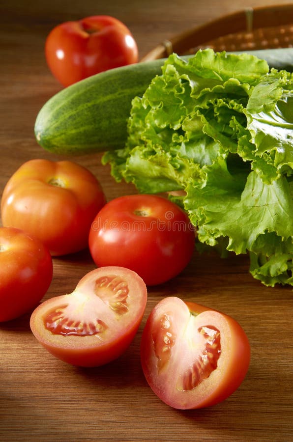 Tomate e Legumes fotografia de stock royalty free