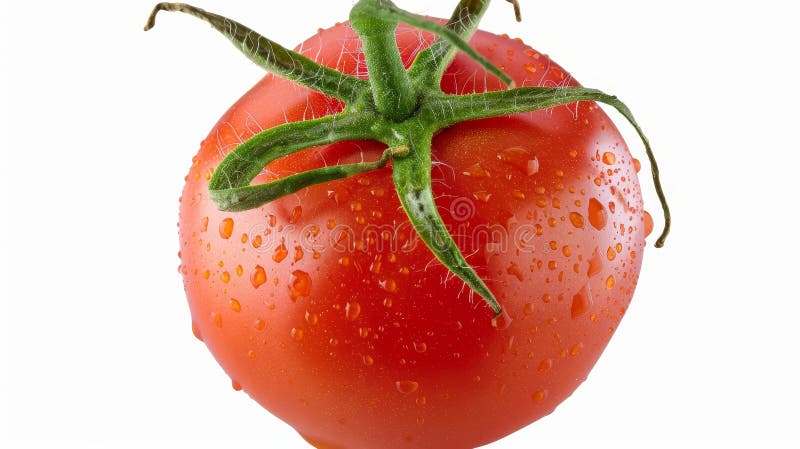 Clipped tomato isolated. Full depth of field.. AI generated. Clipped tomato isolated. Full depth of field.. AI generated