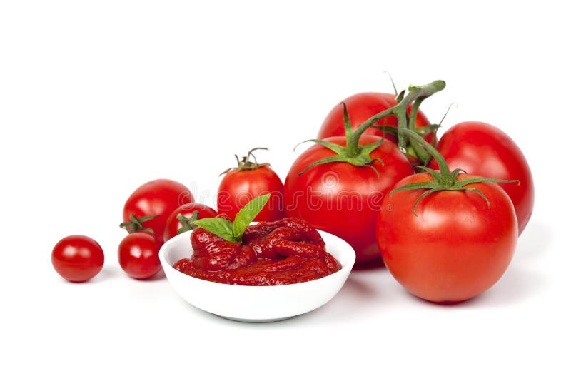 Tomates y goma de tomate foto de archivo libre de regalías Tomates y goma de tomate foto de archivo libre de regalías