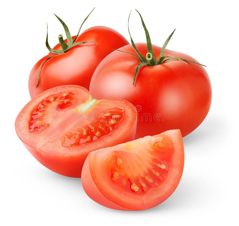 isolated tomatoes