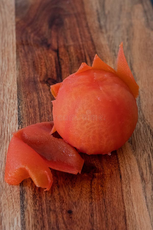 Tomato blanched and skin removed