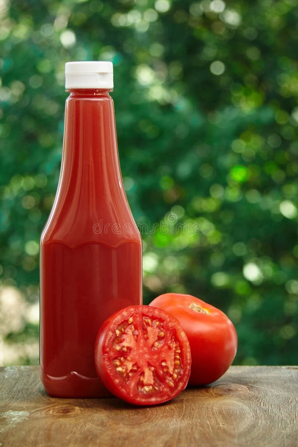 Tomato and Bottle of Ketchup Stock Image Image of vegetable, catchup
