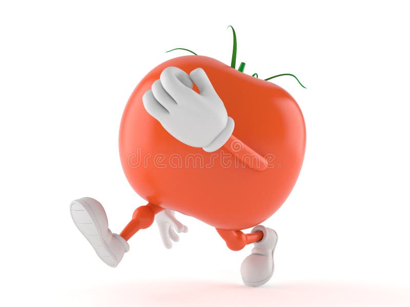 Tomato Running stock vector. Illustration of cartoon 72947892