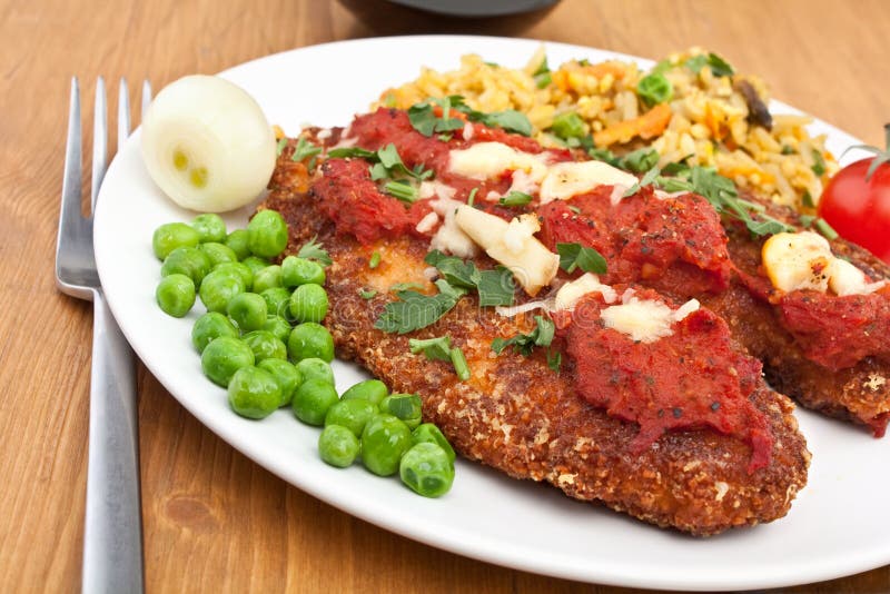 Tomato Chicken Parmesan stock image. Image of fried, cooked 39153395