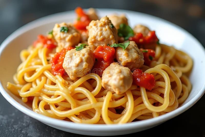 Tomato Chili Pasta vektor abbildung