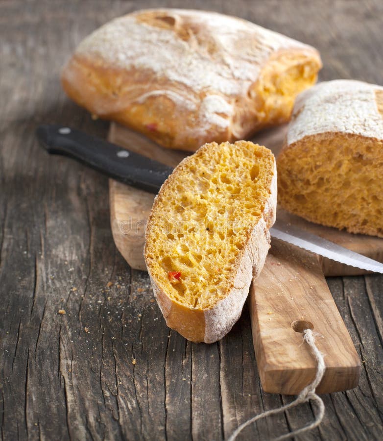 Tomato ciabatta stock image. Image of knife, ciabatta - 37891437