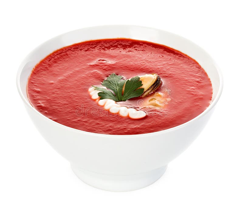 Tomato Cream Soup with Mussels Stock Photo Image of cooking, menu