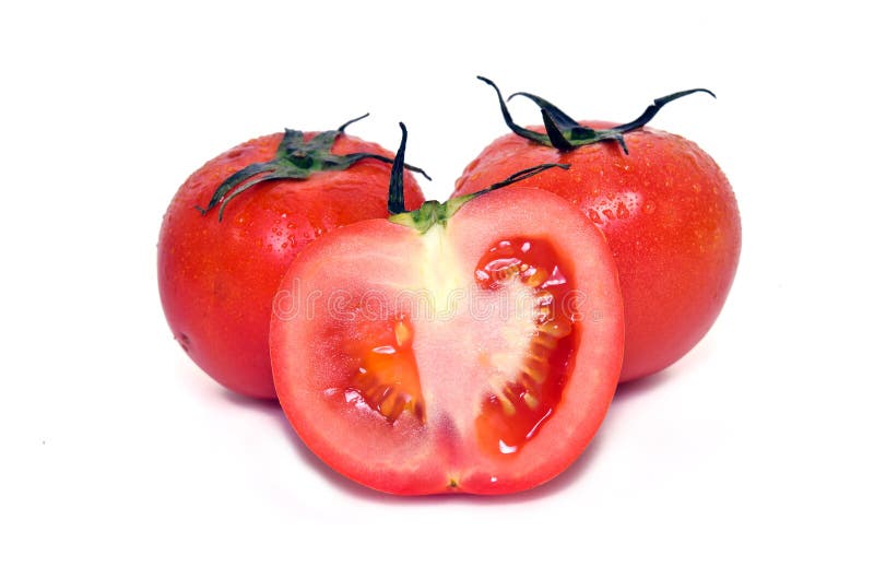 Are fruit tomatoes. Томат (Solanum lycopersicum).