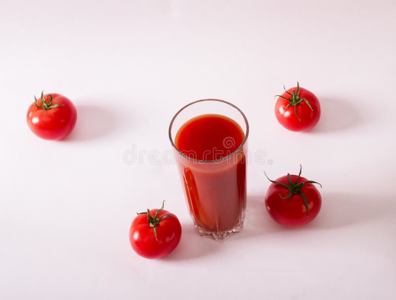 Tomato Juice Refreshing Drink Healthy Drink Summer Drinks Stock Image