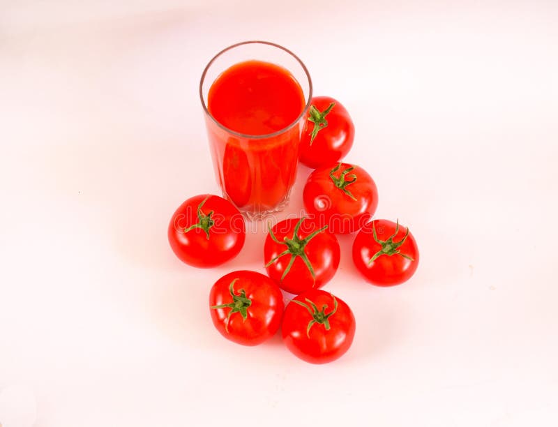 Tomato Juice Refreshing Drink Healthy Drink Summer Drinks Stock Photo