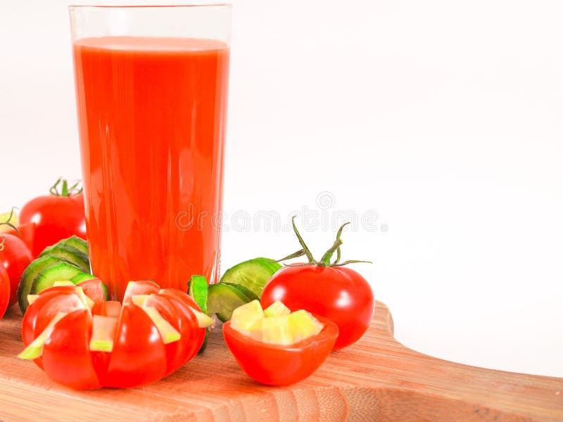 Tomato Juice Refreshing Drink Healthy Drink Summer Drinks Stock Image