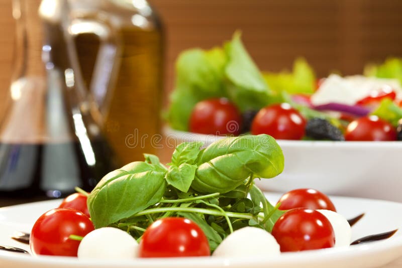 Tomato Mozarella Rocket Salad With Olive Oil