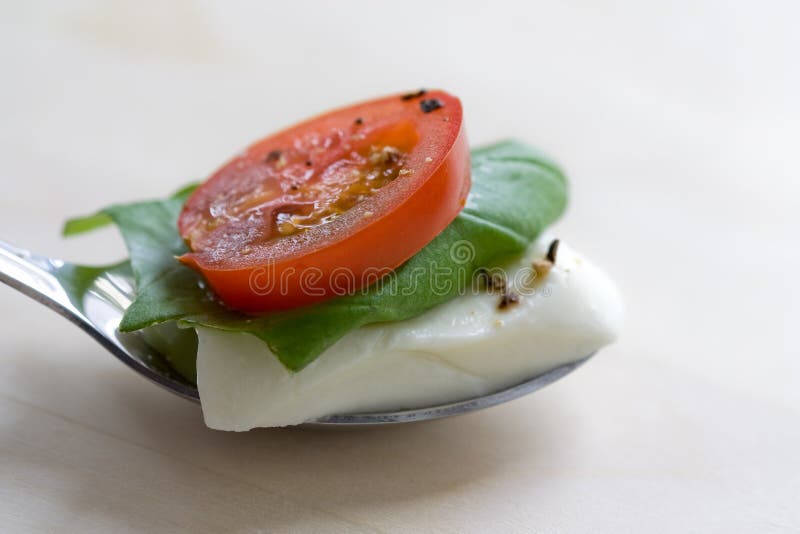 Tomato Mozzarella stock image. Image of space, dish, copy 16026057