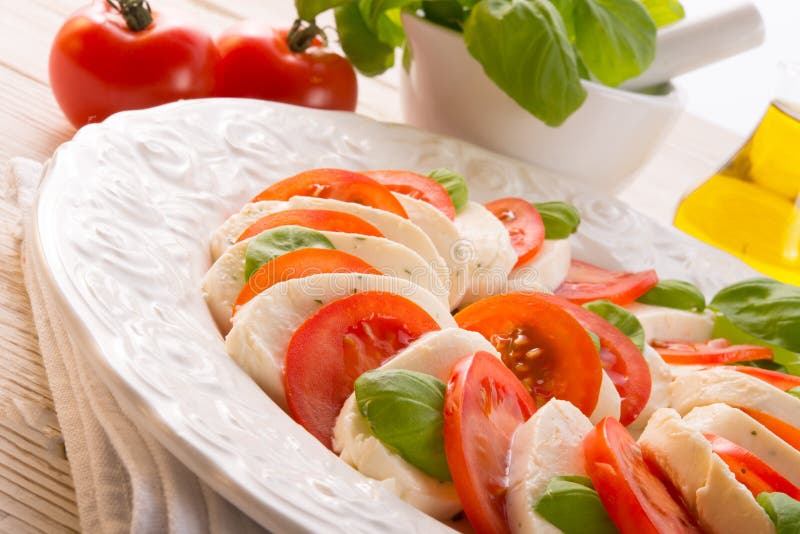 Tomato with Mozzarella Cheese Stock Photo Image of appetizer, fresh