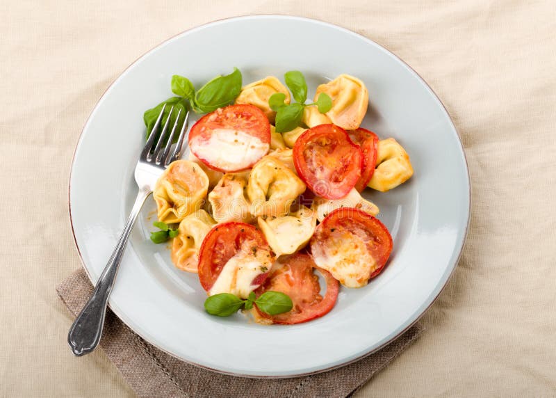 Tomato Mozzarella Noodle Gratin Stock Image Image of casserole, baked