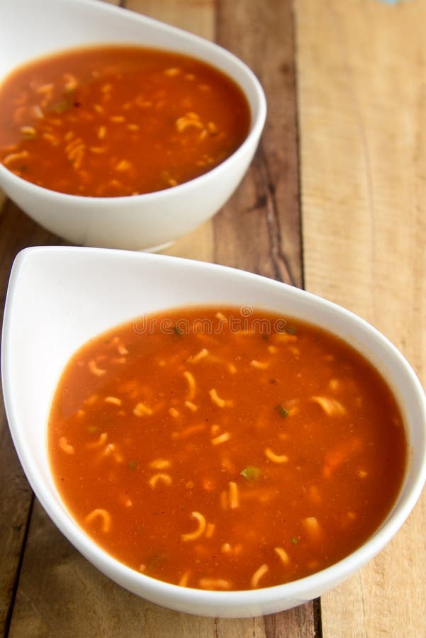 Tomato Noodle Soup stock photo. Image of bread, seasonal 34447778