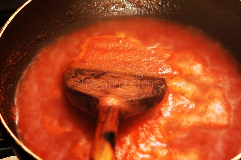 Tomato in pan