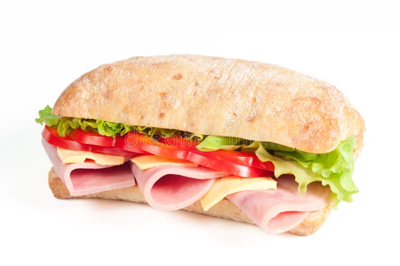 Tomato, Salami and Cheese Sandwich Stock Image Image of closeup