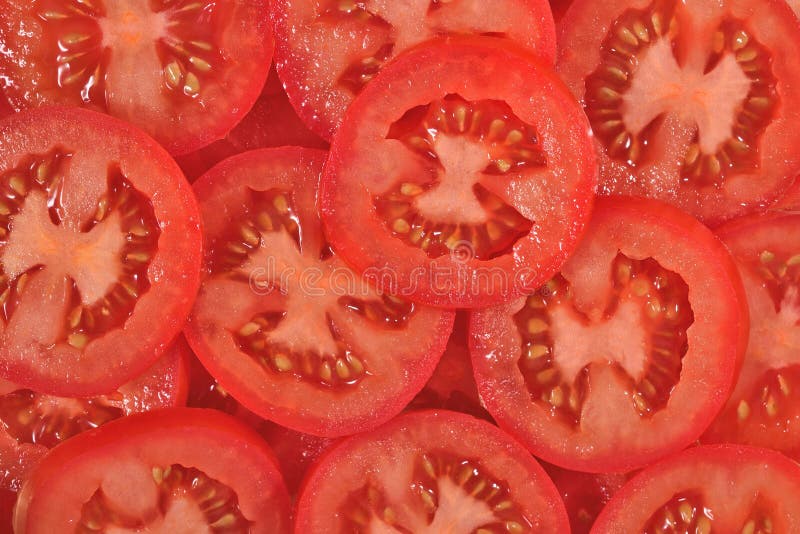 Tomato slices background