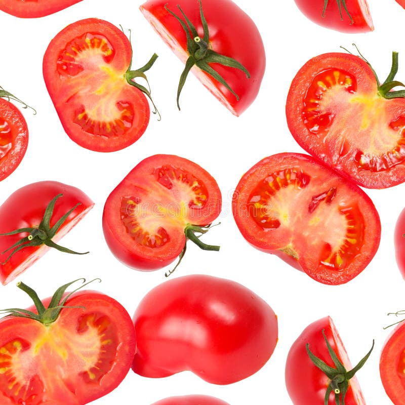 Tomato slices seamless wallpaper