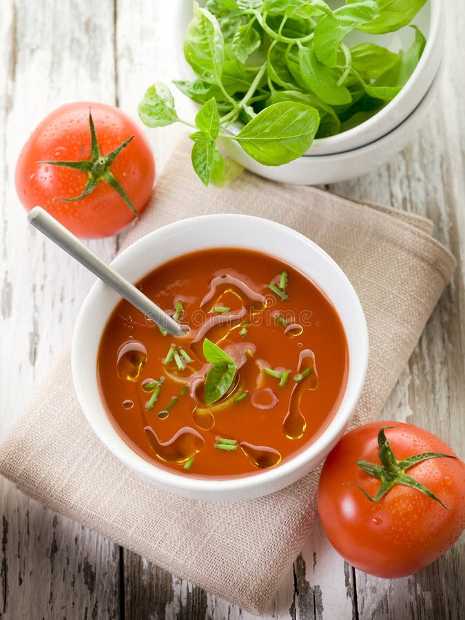 Tomato soup with basil