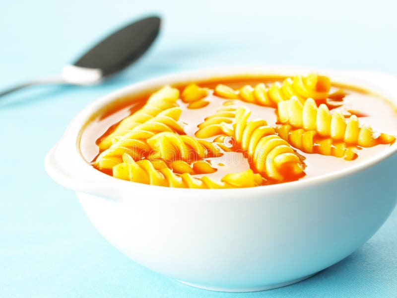 Tomato soup with pasta stock photo. Image of tomato, cuisine 15488512