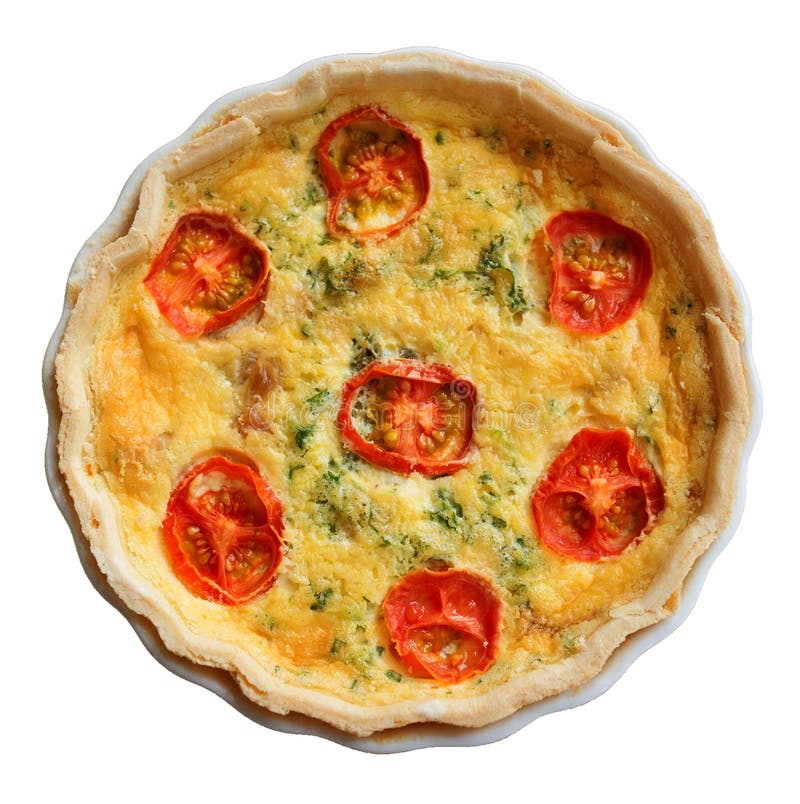 Tomato Topped Quiche Lorraine. Stock Photo - Image of individual ...