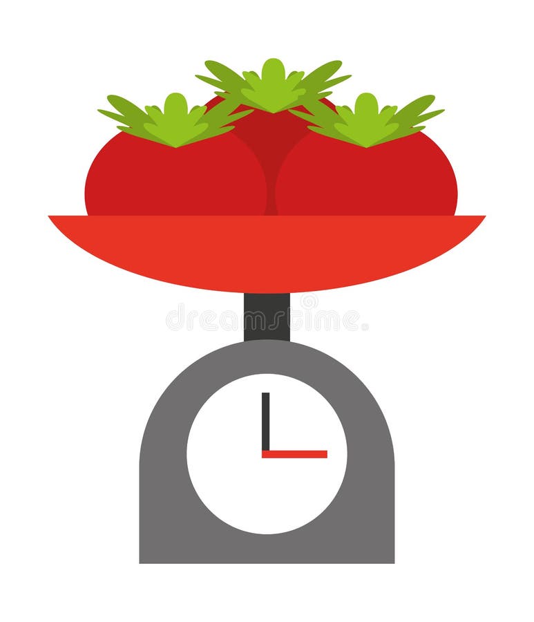Tomatoes Balance Isolated Icon Design Stock Illustration - Illustration of  vegetable, cooking: 73748645