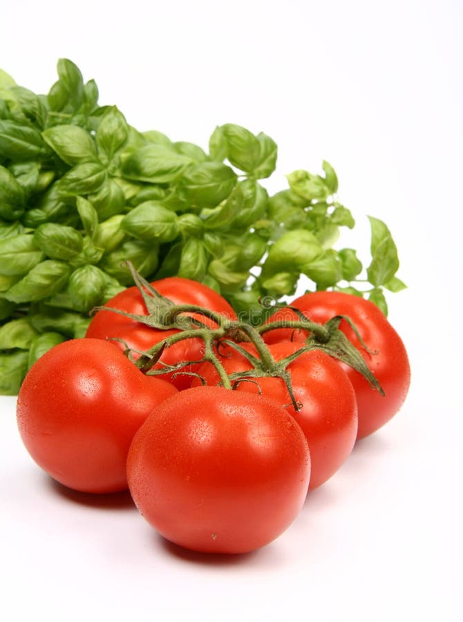 Tomatoes and basil