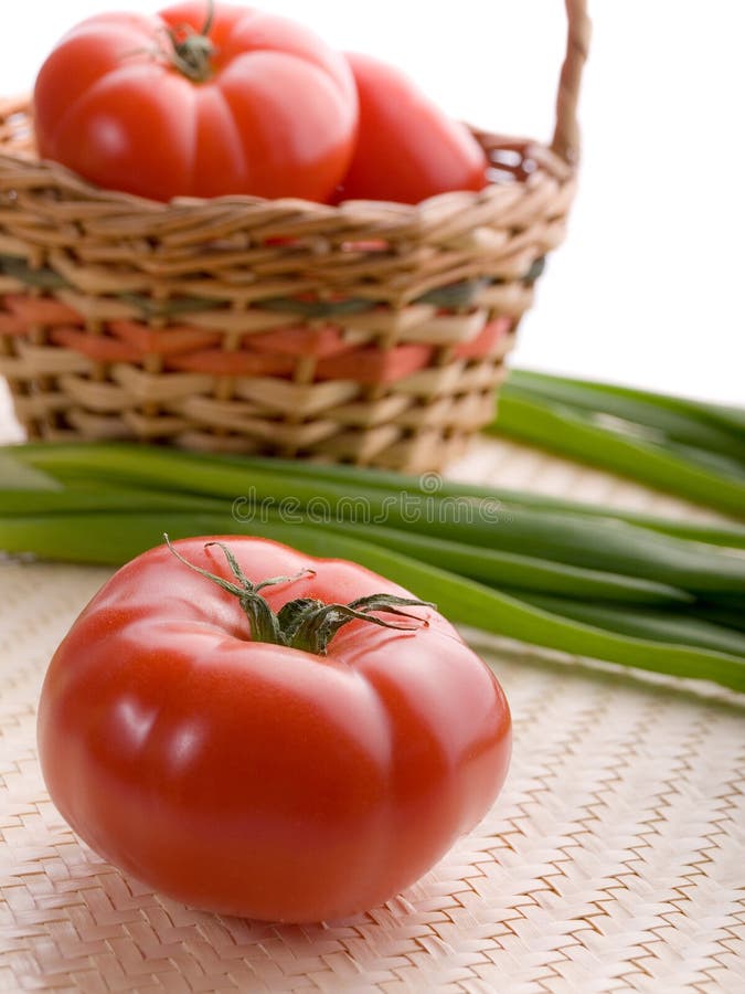 Tomatoes in basket