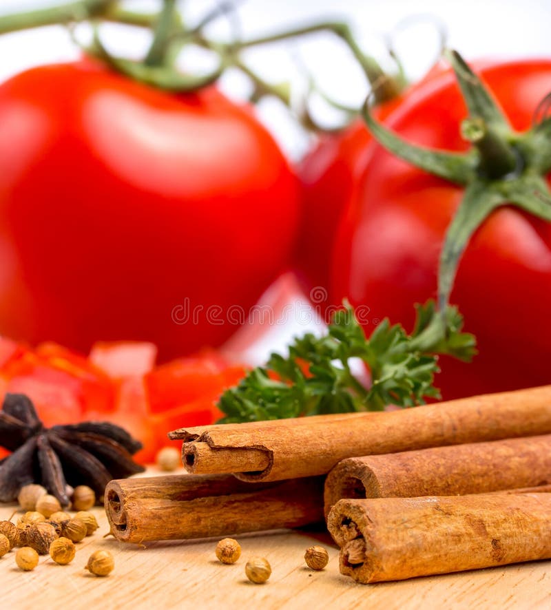 Cooking Spicy Food Means Red Chilli and Chile Stock Photo Image of