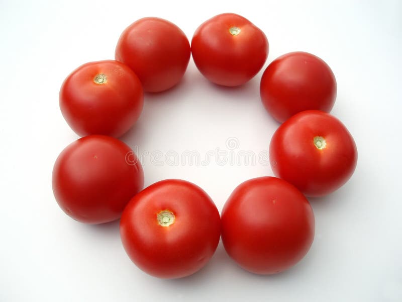 Tomatoes in a circle