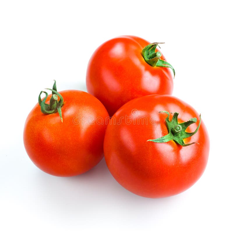 Tomatoes isolated on white