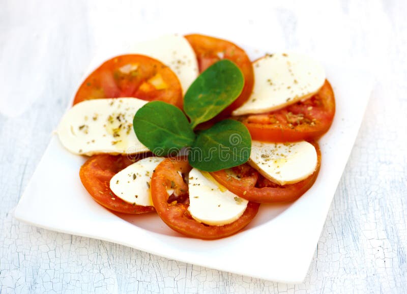 Tomatoes and mozzarella stock image. Image of closeup 31582503