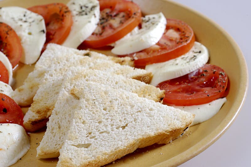 Tomatoes, Mozzarella, Toast